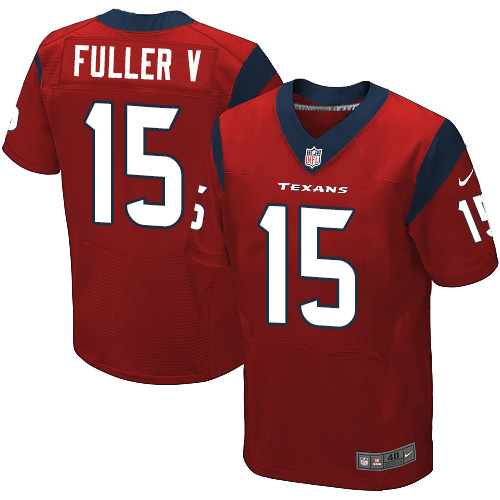 Men's Elite Will Fuller V Nike Jersey Red Alternate - #15 NFL Houston Texans